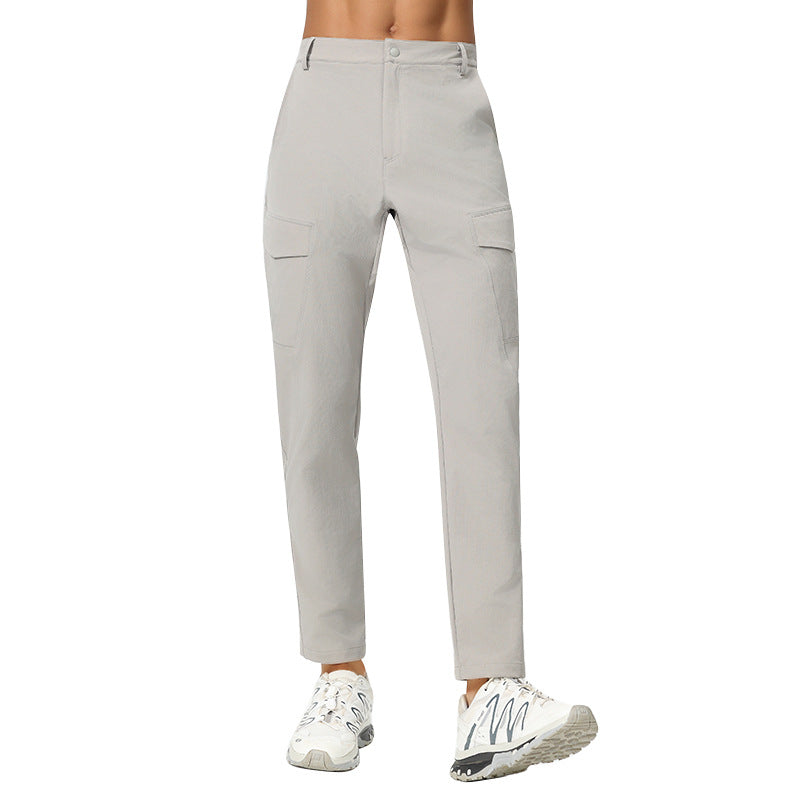 Straight Elastic Wear Resistance Multi-pocket Cargo Pants Men