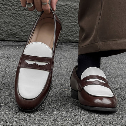 New Stylish All-match Mens Slip-on Casual Leather Shoes