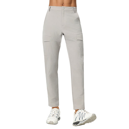 Straight Elastic Wear Resistance Multi-pocket Cargo Pants Men