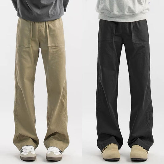 Maillard Retro Straight-leg Casual Men's Cargo Pants