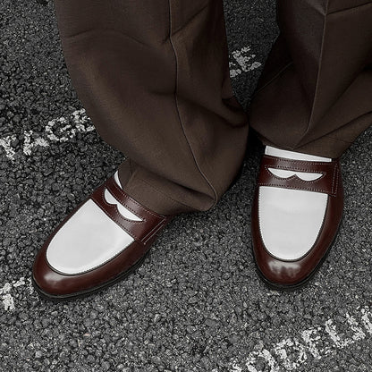 New Stylish All-match Mens Slip-on Casual Leather Shoes