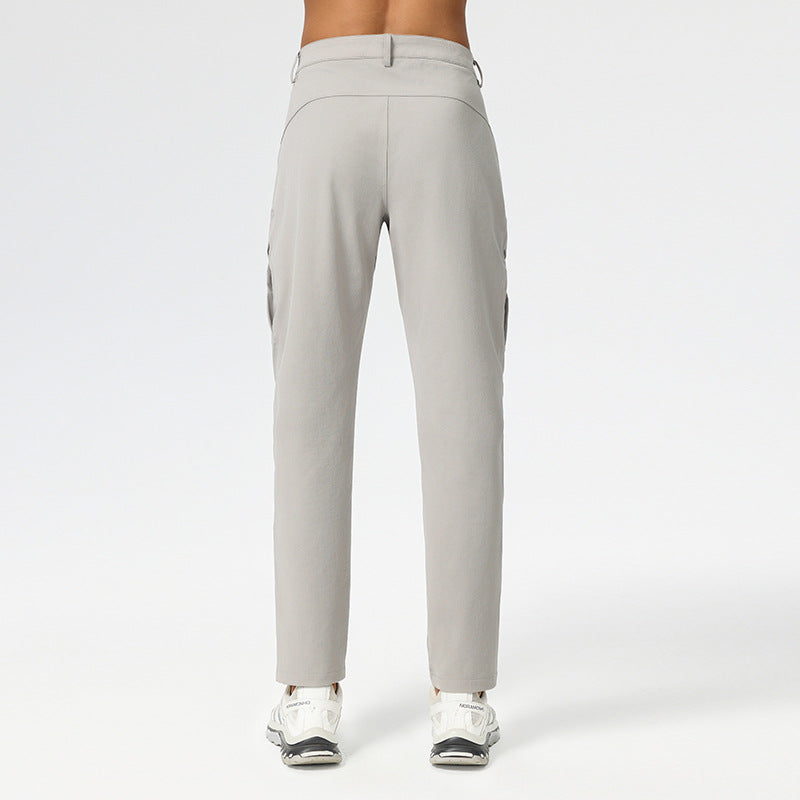 Straight Elastic Wear Resistance Multi-pocket Cargo Pants Men