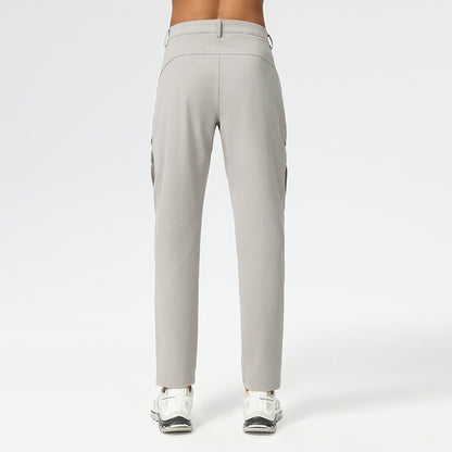 Straight Elastic Wear Resistance Multi-pocket Cargo Pants Men