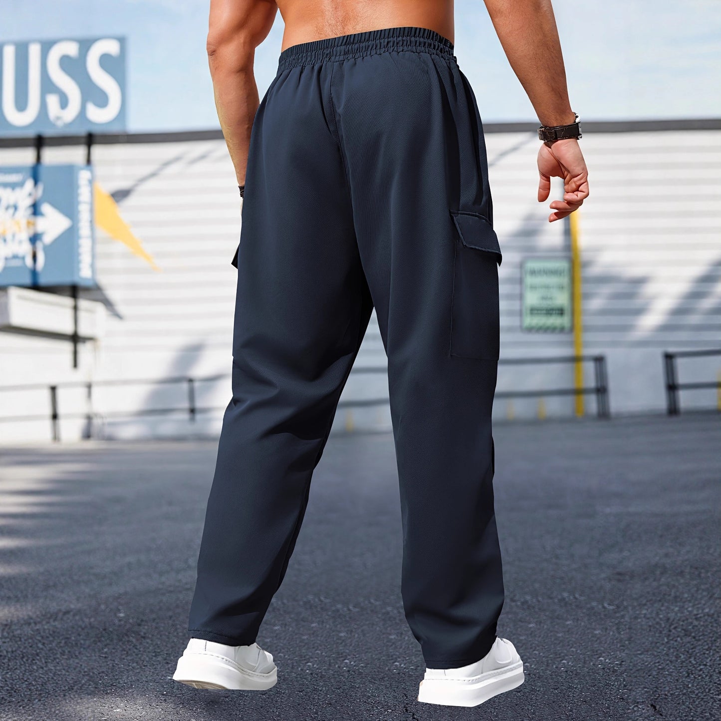 Breathable Cargo Pants Retro Workwear