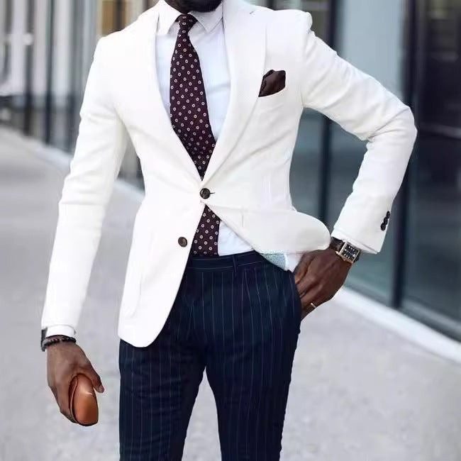 Business Casual Printing Fashionable Jacket Men
