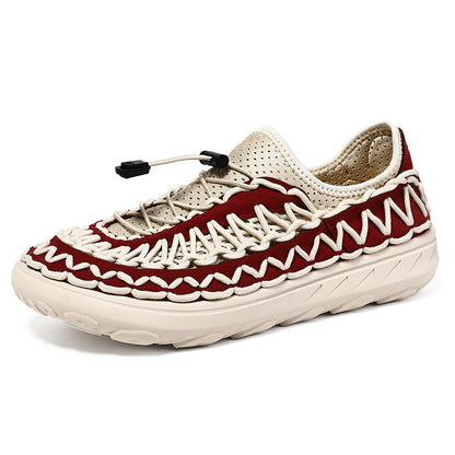 Mens Breathable Openwork Casual Mesh Slip-on Shoes